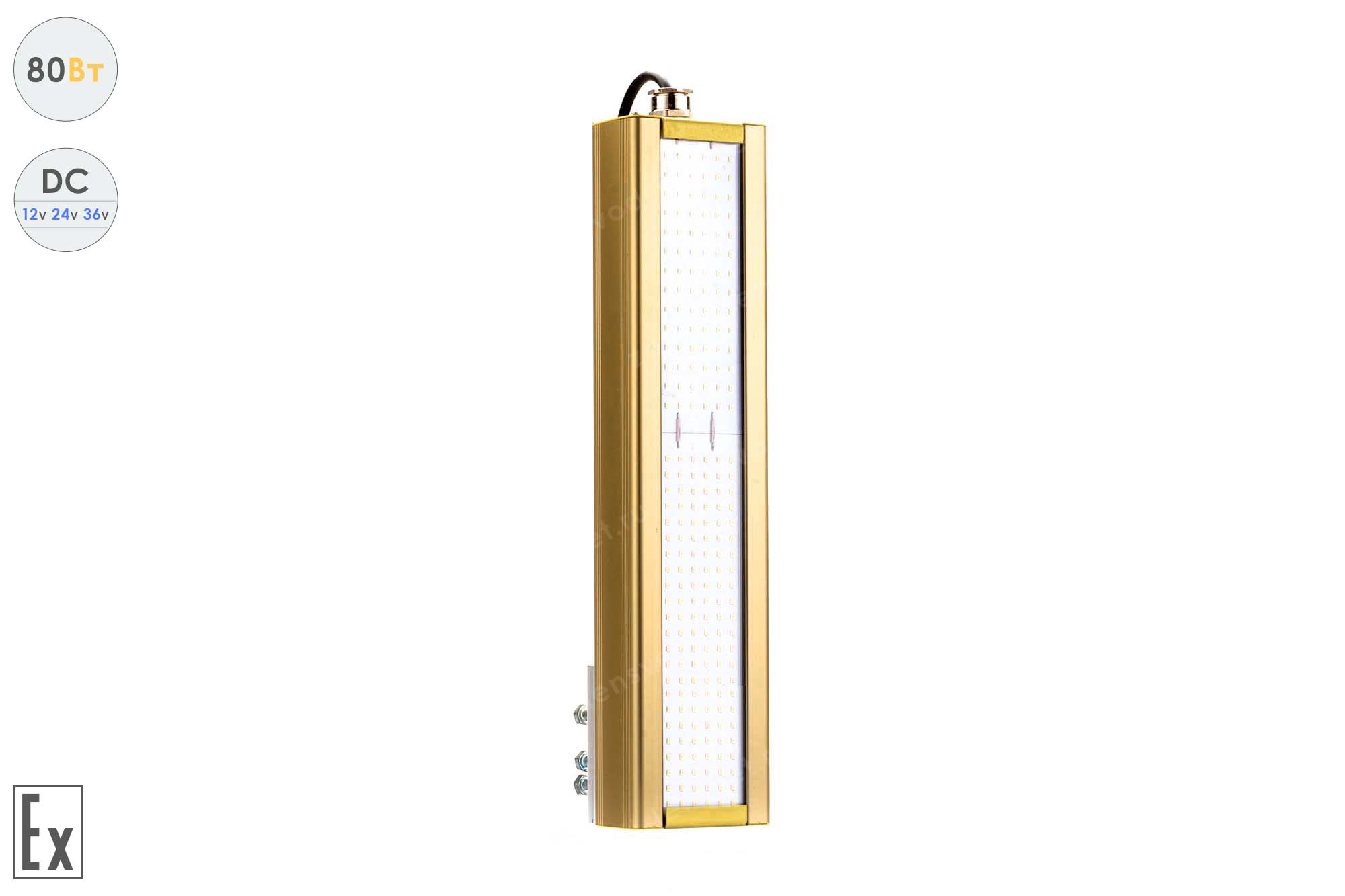 Низковольтный светодиодный светильник Модуль Взрывозащищенный GOLD, консоль К-1 , 80 Вт, 120° 